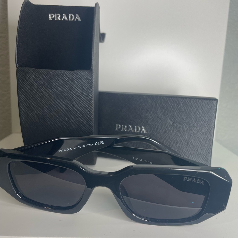 Prada Women's Black Rectangular Glasses - image 6